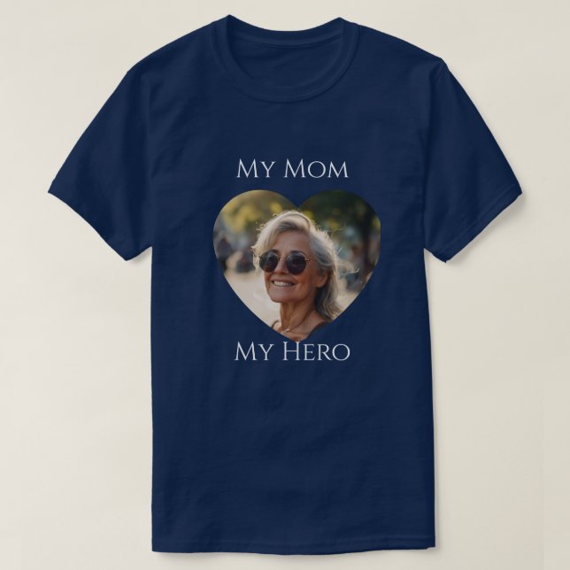 My Mamma (is) My Hero - Vuxen Photo T Shirt (Design framsida)