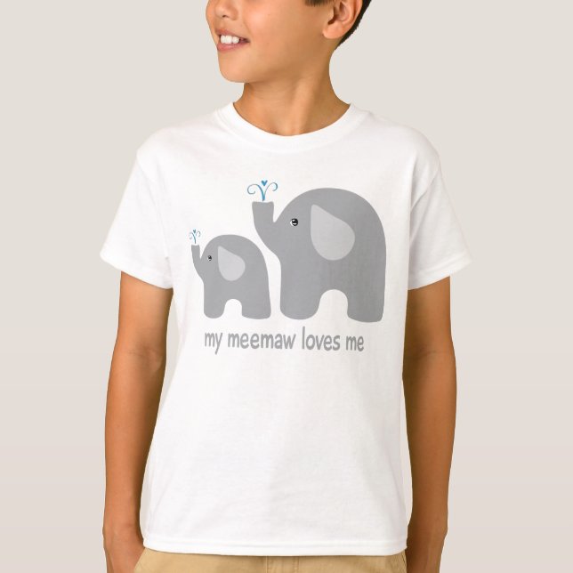 My Meemaw Kärlek Me - Elephant Shirt för barn T Shirt (Framsida)