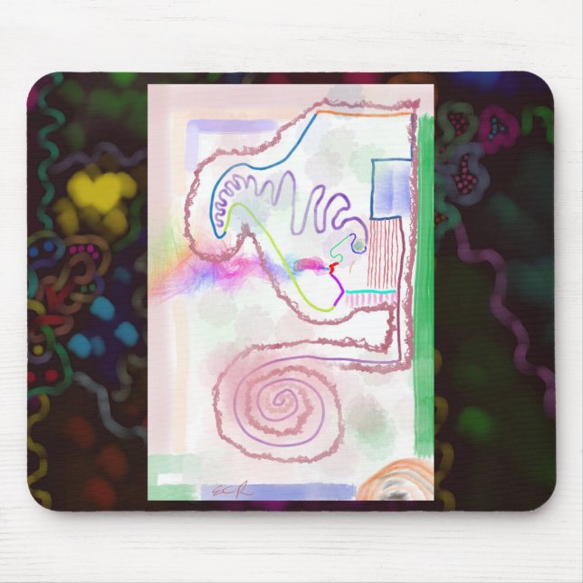 My Mind - Blown Impressionist Art Mousepad Musmatta (Framsidan)