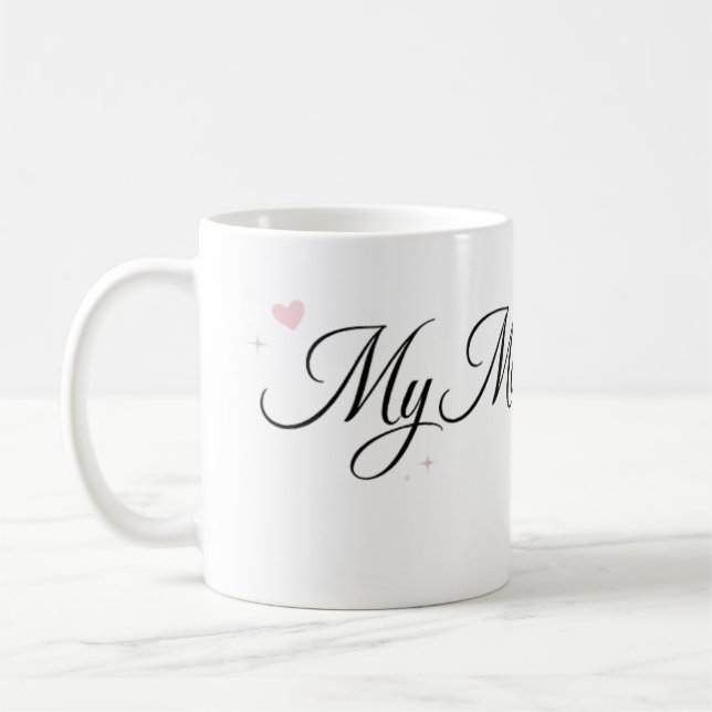 My Mom is the Best Elegant Script Mug Kaffemugg (Vänster)