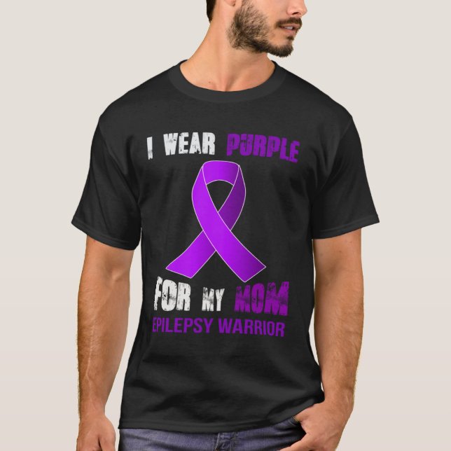 MY MOM  MY EPILEPSY WARRIOR T SHIRT (Framsida)