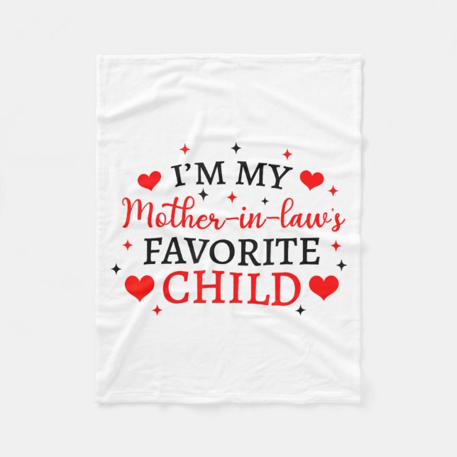 My Mother In Laws Favorite Child, Funny Parent Wom Fleecefilt (Framsidan)