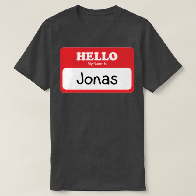My Name Is Jonas T Shirt (Design framsida)
