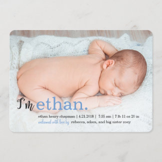 MY NAMN Modern Tillkännagivande för födelse Meddelande