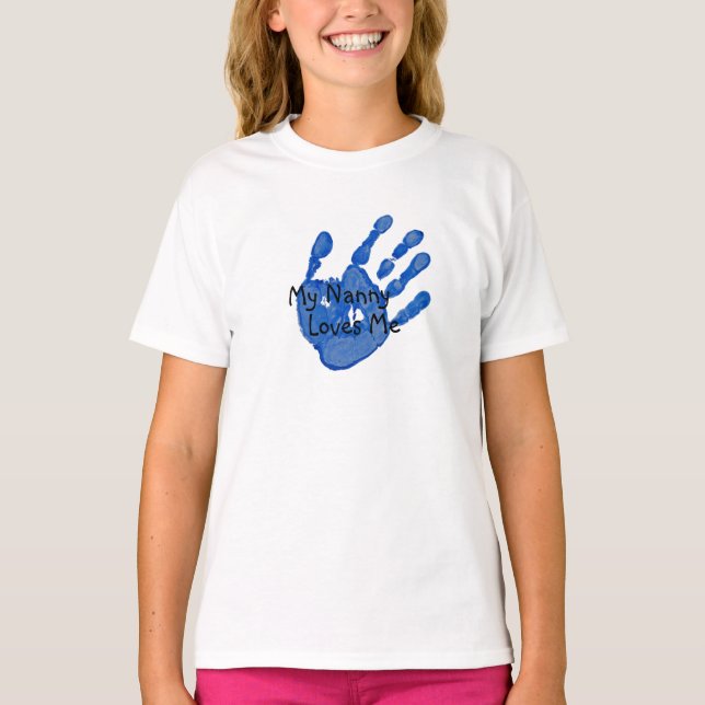 "My Nanny Kärlek Me"-Blue T-shirt (Framsida)
