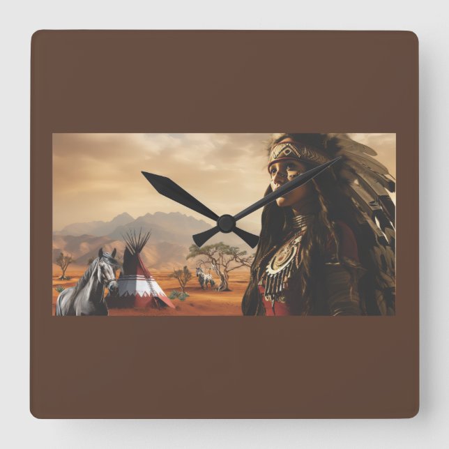 My Native Homeland Fyrkantig Klocka (Framsida)