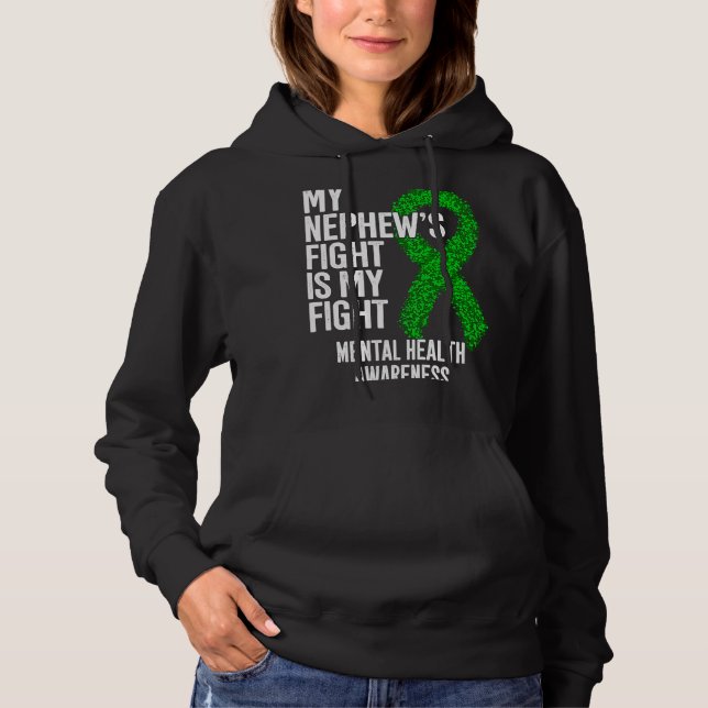 My Nephew's Fight Is My Fight Mental Health Awaren T Shirt (Framsida)