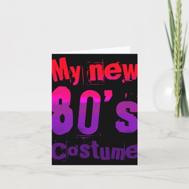 My New 80's Costume Funny Design  Kort (Framsida)