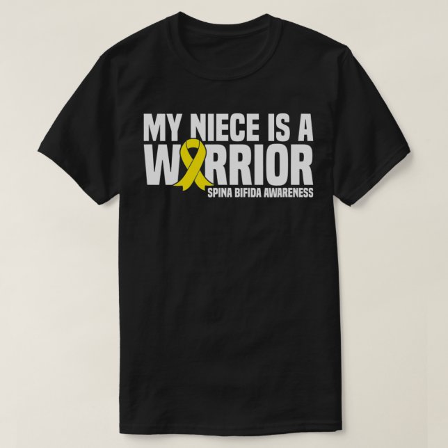 My Niece is a Warrior Spina Bifida Awareness  T Shirt (Design framsida)