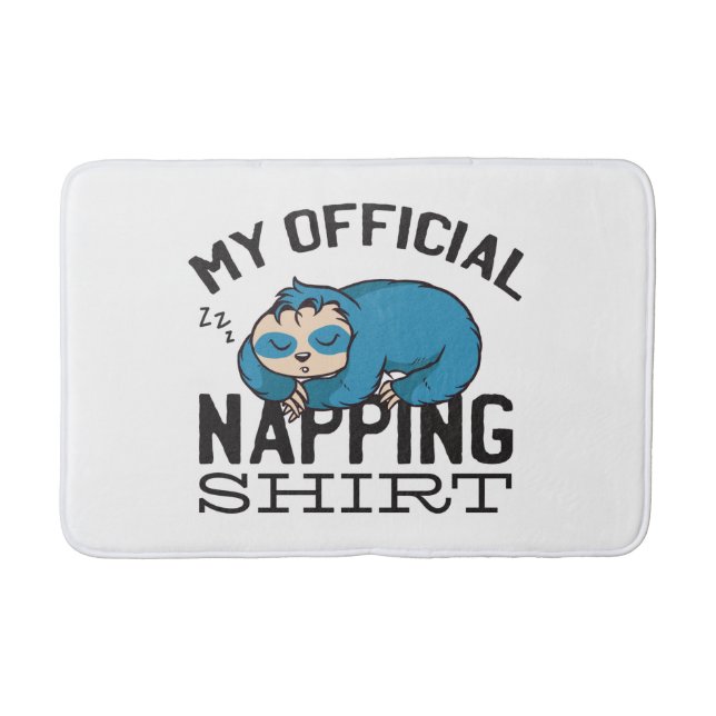 My official napping shirt - Lazy sleeping Sloth Badrumsmatta (Framsidan)