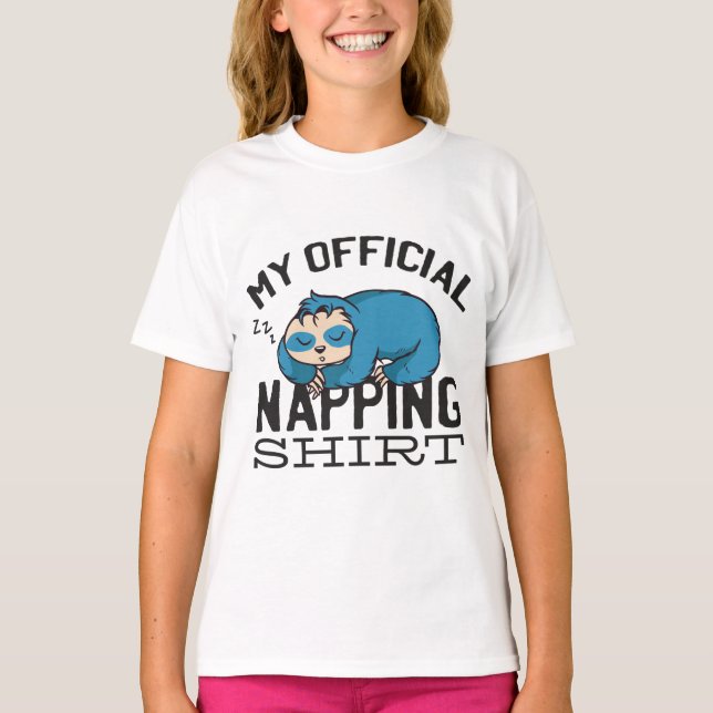 My official napping shirt - Lazy sleeping Sloth T (Framsida)