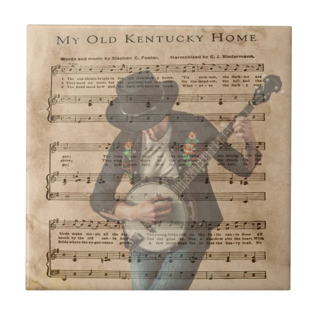 MY OLD KENTUCKY HOME KAKELPLATTA (Framsidan)