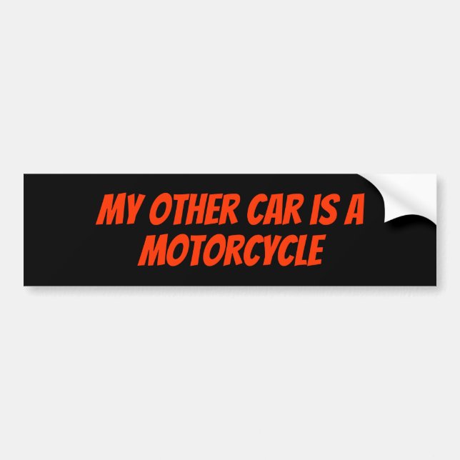 My other car is a motorcycle bumper sticker bildekal (Framsidan)