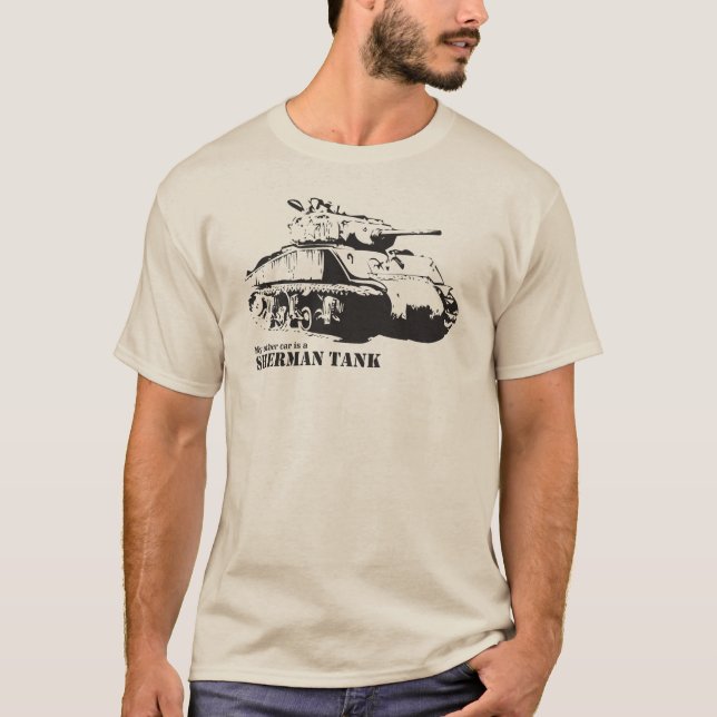 My other car is a Sherman Tank T-shirt (Framsida)
