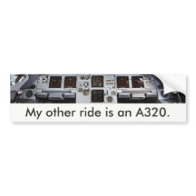 "My other ride is an A320." Autoaufkleber