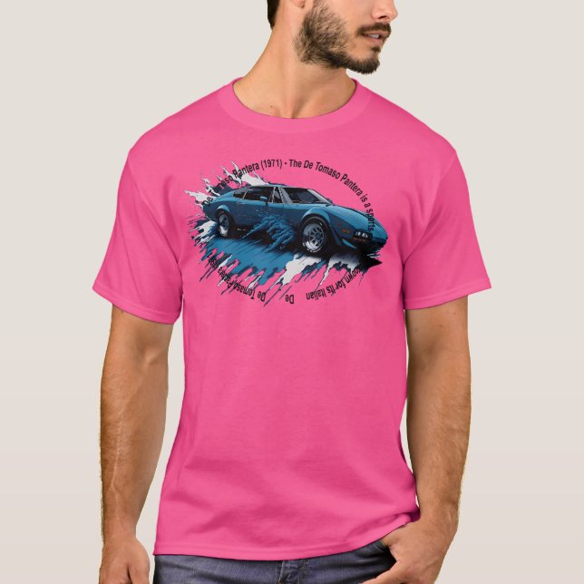 My Pappa Kar De Tomaso Pantera Car T Shirt (Framsida)