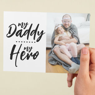 My Pappa My Hero Foto Fars dag Julkort