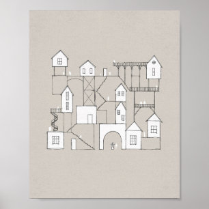"My Pappor House" - Heaven Art, John 14 Bible Poster
