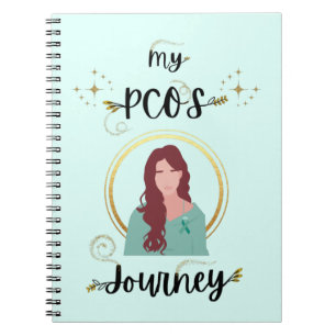 My PCOS Journey Polycystic Ovary Syndrome Teal Anteckningsbok