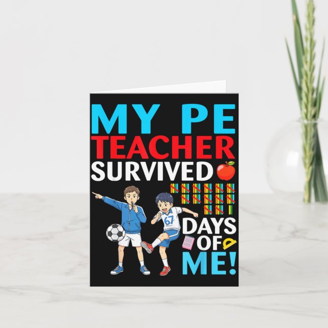 My Pe Teacher Survived 67 Days Of Me Student Back  Kort (Framsida)