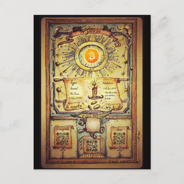 My Personal Bitcoin HODL Inbjudan Vykort (Framsida)