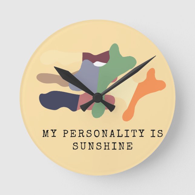 My Personality is Sunshine Rund Klocka (Framsida)