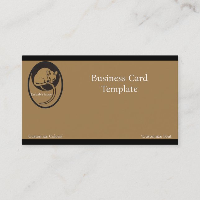 My Pet - Art Råtta Logotyp Visitkort (Framsida)