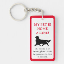 My Pet, Hund är nyckelkedjan Home Ensam Card