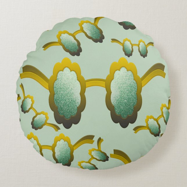 My Polarized Glasses are Ready Pattern Rund Kudde (Framsidan)