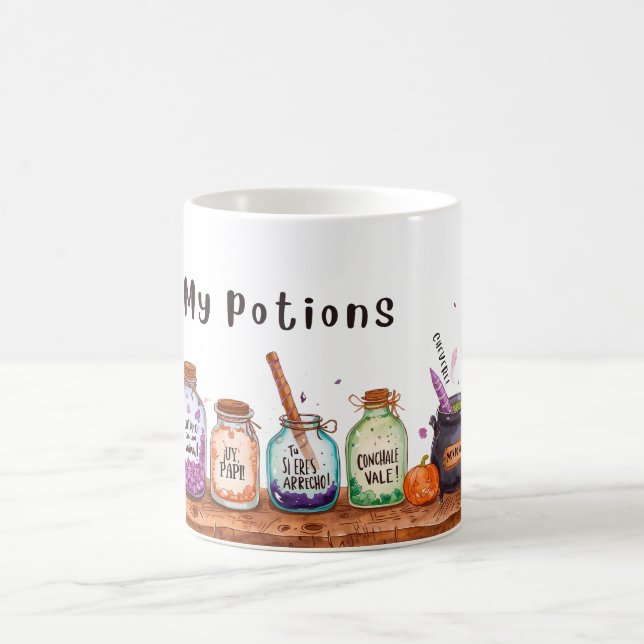 “My Potions” con frases venezolanas  Kaffemugg (Center)