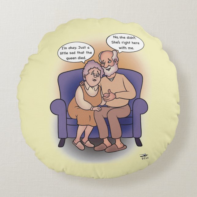 My Queen Round Pillow Rund Kudde (Framsidan)