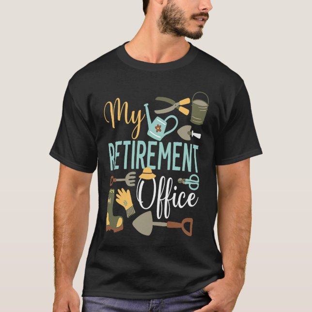 My Retirement Office Gardening Retired Grandma Gra T Shirt (Framsida)