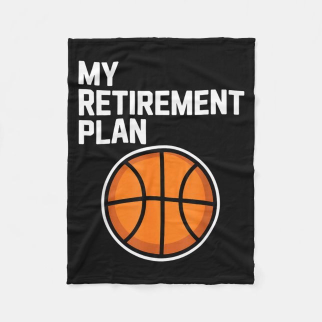 My Retirement Plan Basketball Srts Lover Fan  Fleecefilt (Framsidan)