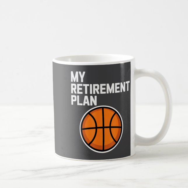 My Retirement Plan Basketball Srts Lover Fan  Kaffemugg (Höger)