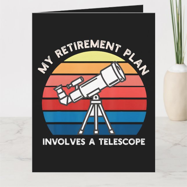 My Retiret Plan Involves A Telescope Tack Kort (Framsida)