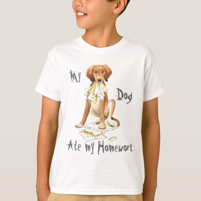 My Saluki Ate my Homwork T-shirt (Framsida)