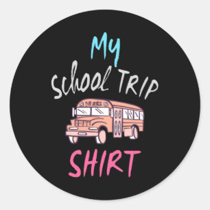 My School Resa Shirt Runt Klistermärke