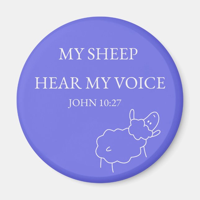 My Sheep Hear My Voice Magnet (Framsidan)