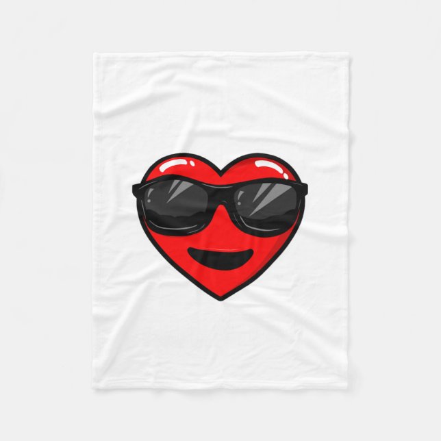 My Sister Is My Valentine Heart Sungles Boy Girl  Fleecefilt (Framsidan)