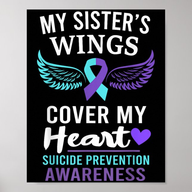 My Sister's Wings Cover Heart Suicide Awareness Ri Poster (Framsidan)