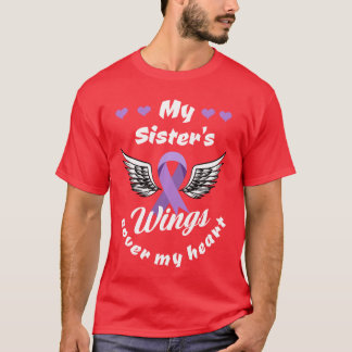 My Sisters Wings Cover My Heart Overdose Awareness T Shirt