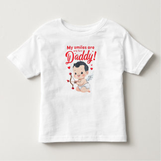 My Smiles Are Only for Daddy Baby Valentine tshirt T Shirt