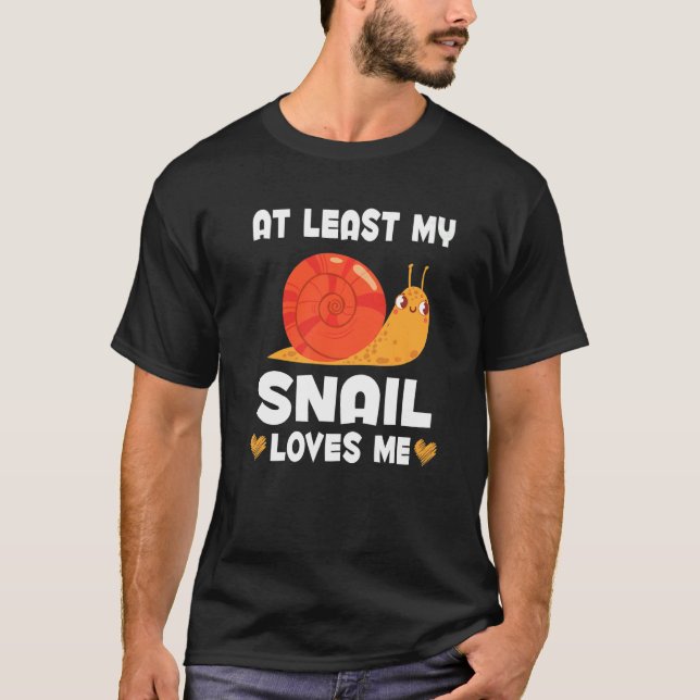 My Snail Loves Me Women  Snail T Shirt (Framsida)