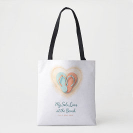 My Sole Lives at the Beach Tote Bag Tygkasse