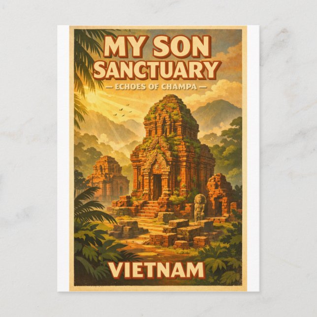 My Son-helgedomen, Vietnam, i klassisk stil Vykort (Framsida)