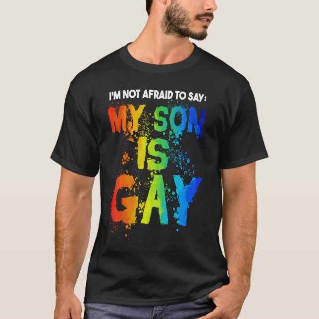 My Son Is Gay Pride Month LGBT LGBTQ Mom T Shirt (Framsida)
