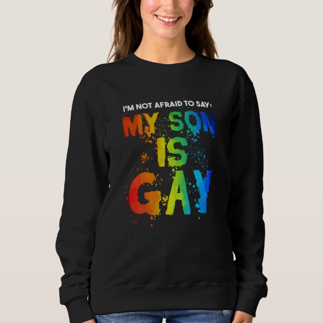 My Son Is Gay Pride Month LGBT LGBTQ Mom T Shirt (Framsida)