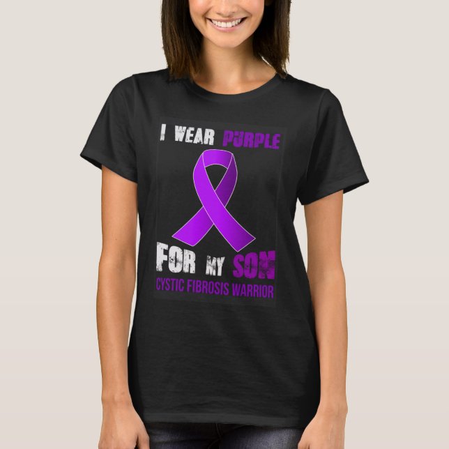 MY SON MY CYSTIC FIBROSIS WARRIOR T SHIRT (Framsida)
