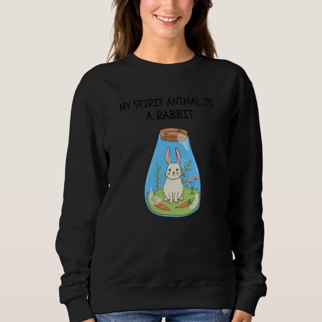 My Spirit Animal Is A Rabbit T Shirt (Framsida)