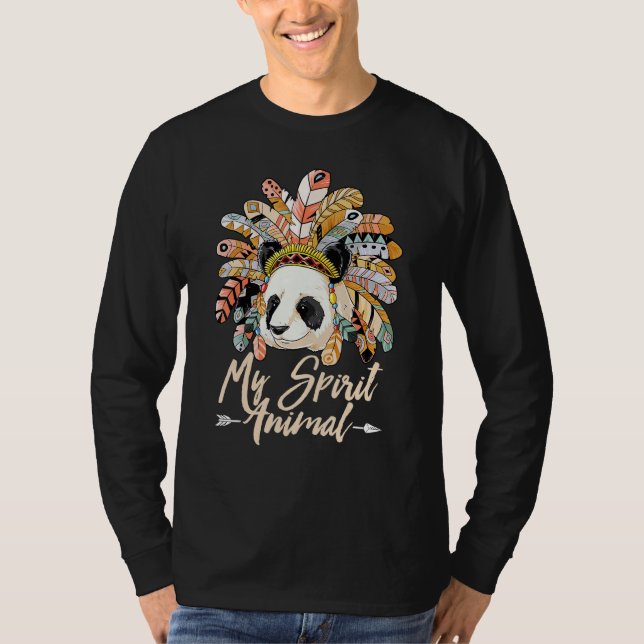 My Spirit Animal Native American Panda Lover T Shirt (Framsida)
